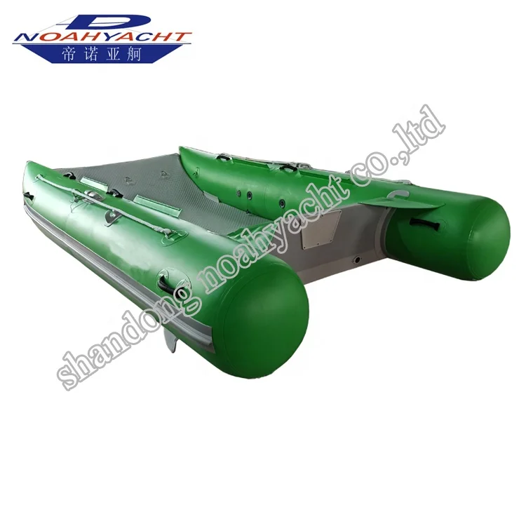 Hypalon inflatable catamaran fishing dinghy boat