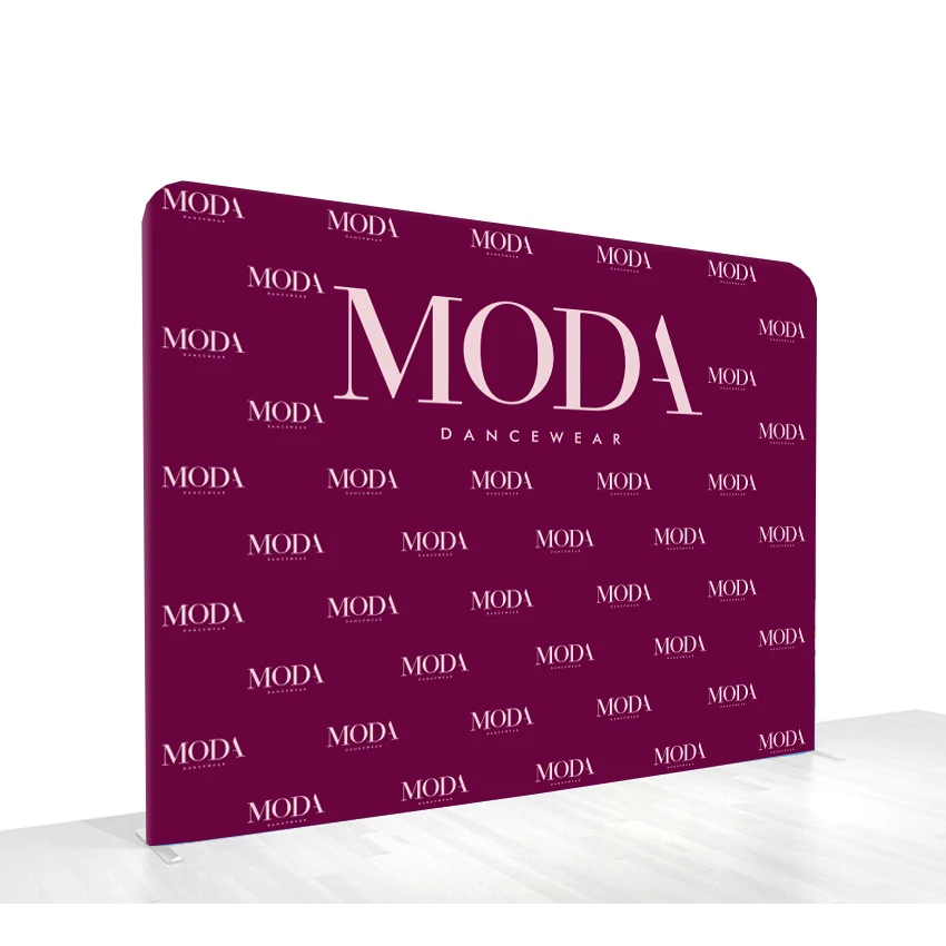 Frame Stand printing Fast delivery  Aluminium tube 8ft 10ft 20ft Exhibition wall Tension Fabric  backdrop Straight Portable