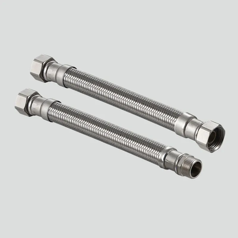 Modern 304 Stainless Steel Metal Water Inlet Hose Faucet 4-Point Toilet Corner Valve Water Heater Inlet Pipe for Household Use