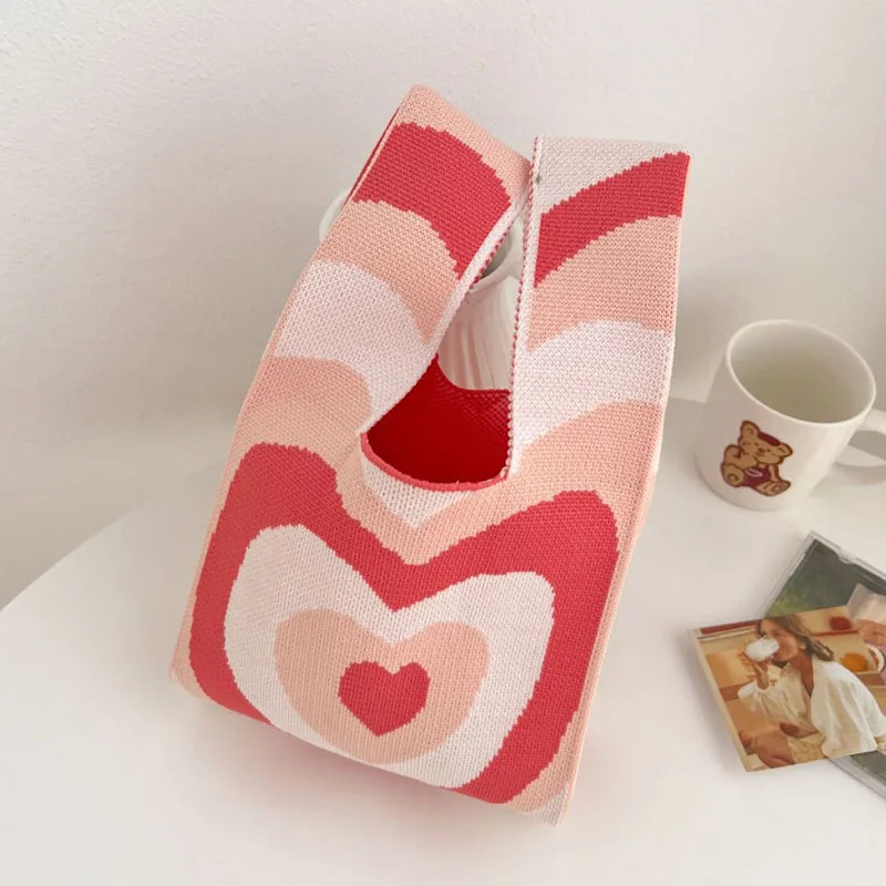 Женская вязаная сумка из полиэстера