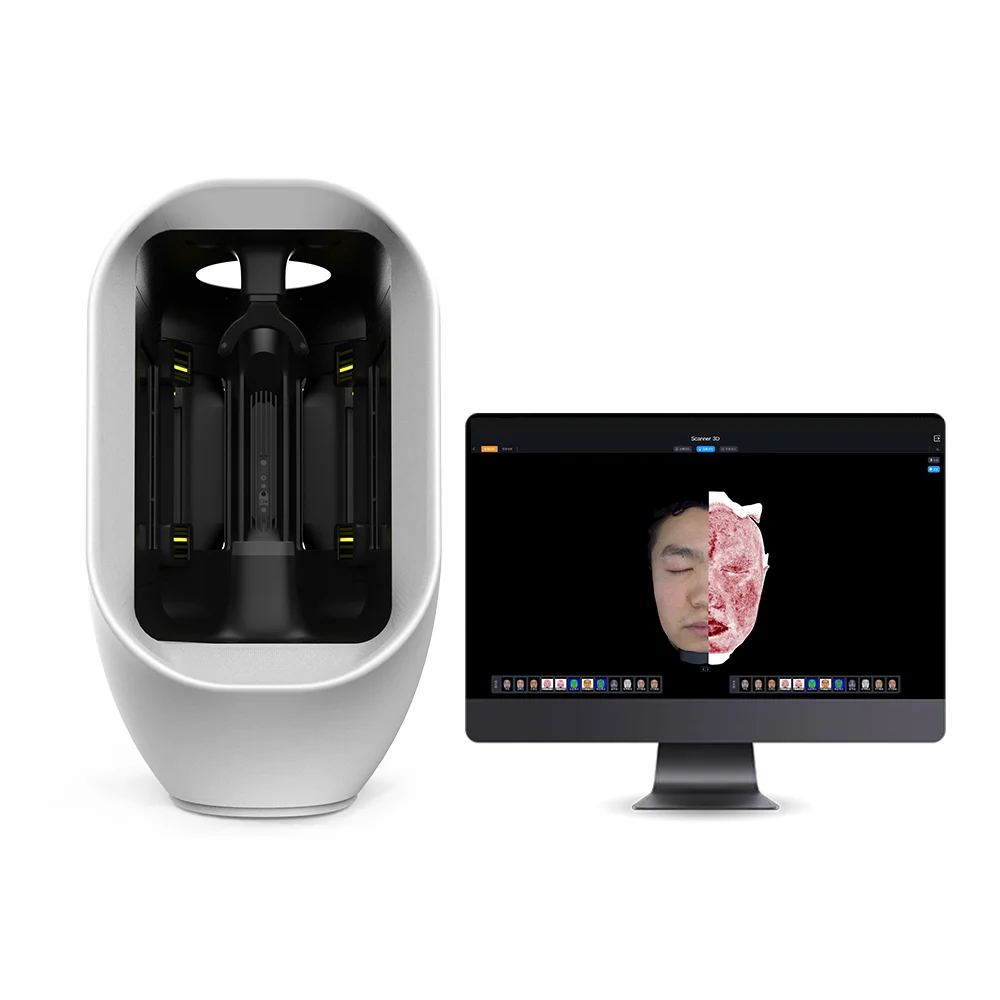 AIMYSKIN 3D Facial Analyzer AI Magic Mirror Full Face Skin Scanner Detector Beauty Salon Skin Facial Analysis Machine