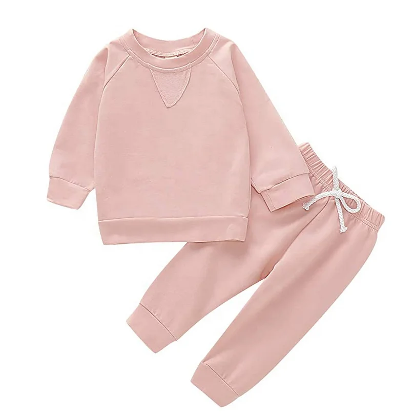 Toddler Solid Colour Kids Sweat Suit, Fall Clothes for Children CB Casual OEM Service PK Support Polyester / Cotton 25000