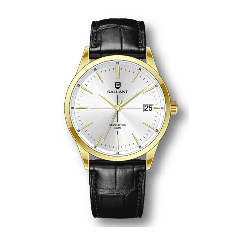 Custom logo mineral glass 3 ATM water resistant quartz movt men fashion watches classic watch