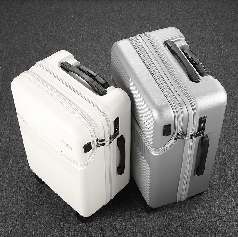 Front opening hard shell trolley luggage suitcase valise voyage with TSA lock  Trolley Luggage For Business Travel
