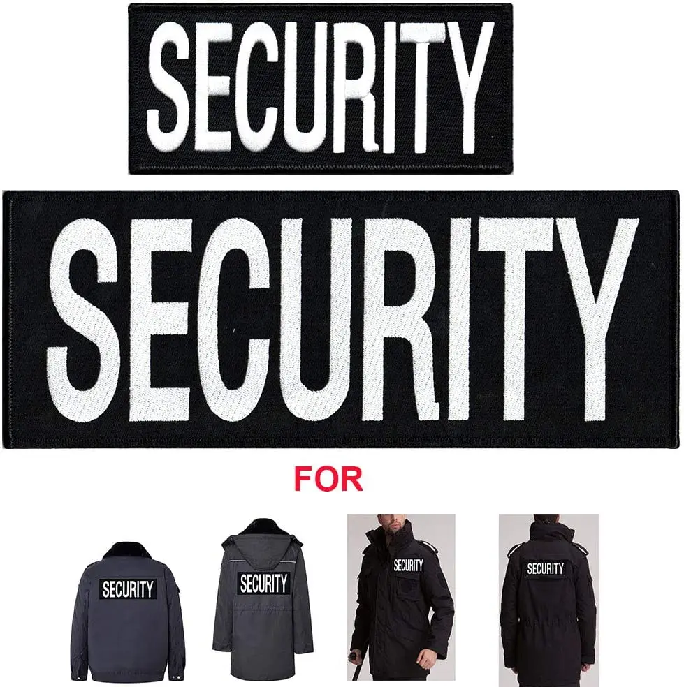 Security Patch with Loop Hook system for Uniforms with sublimated printing Letters One Small and One Large