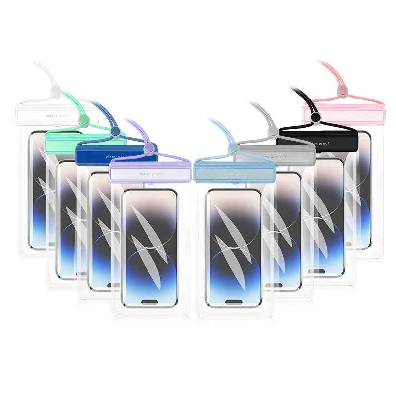 Hot Selling Good Price 7.2 Inch IPX8 TPU Hanging on the Neck Men Women Mobile Bag Waterproof Phone Pouch Dry Bag