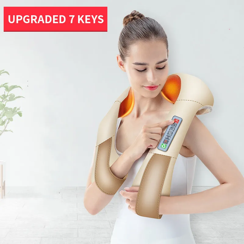2021 New Vibration Shiatsu Massage Neck and Shoulder Massager with Heat