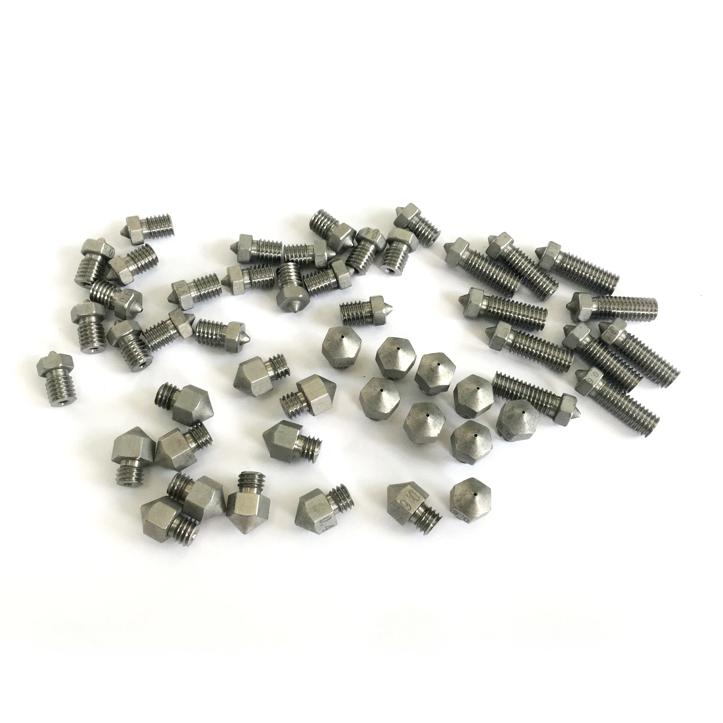MK8/V6 tungsten carbide 3D printer nozzles