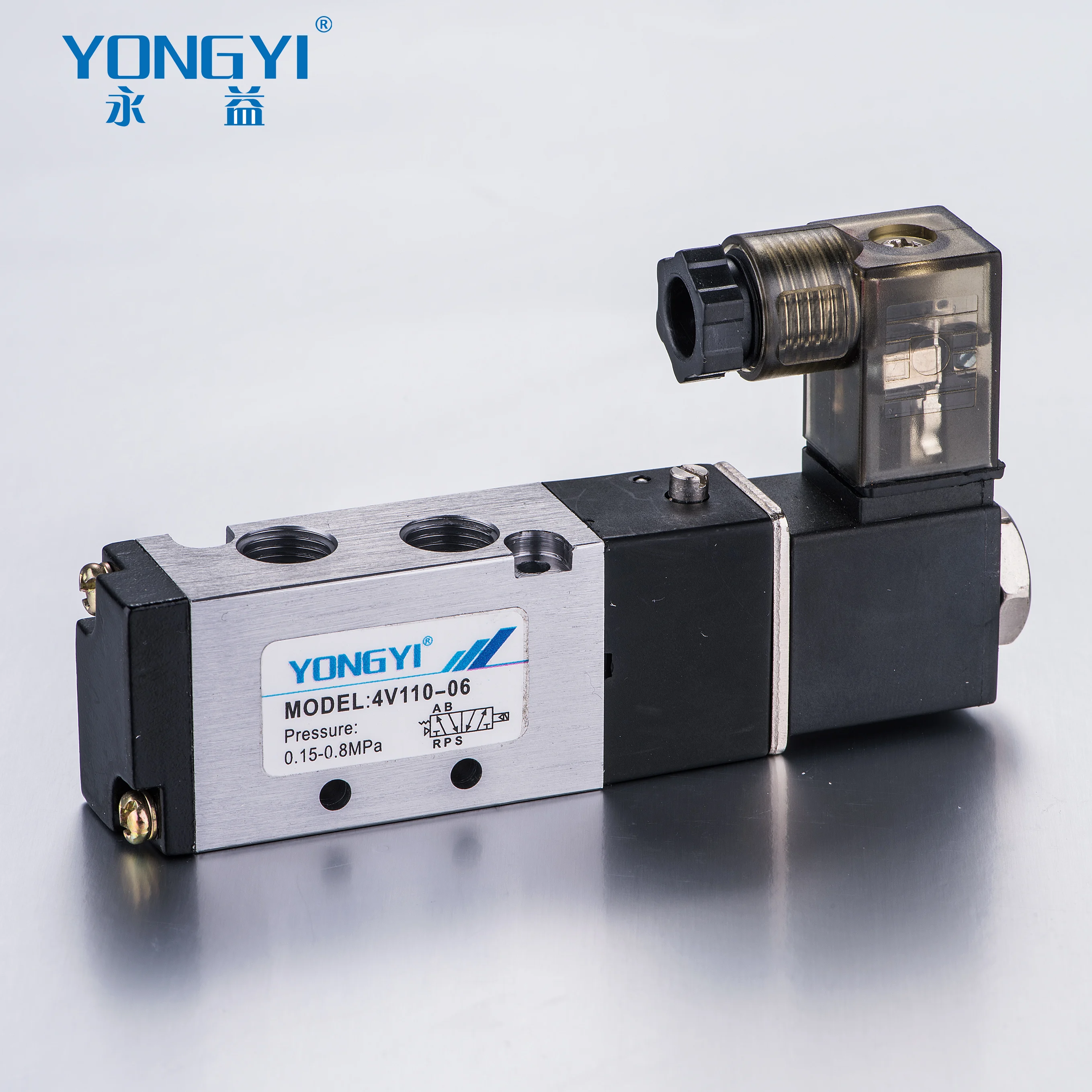 4v110-M5 5/2 Pneumatic 12v 24v dc Solenoid Control Valve 220v ac