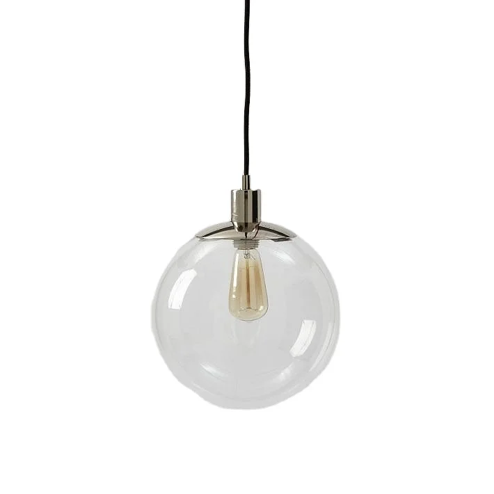 Modern Ceiling Hanging Light Nordic Clear Glass Ball Pendant Lamp