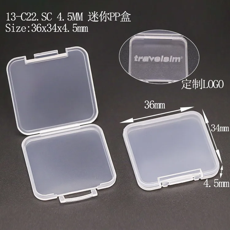 Top Selling Transparent Plastic Storage Box Clear Multipurpose Display Case Plastic Memory Card  Storage Boxes Multiple Sizes