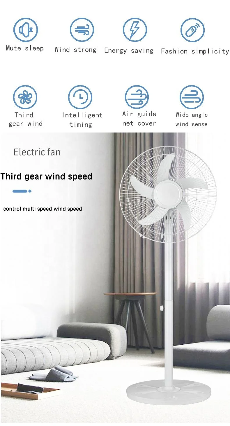 New hot summer slient PP blades 3 levels air flow pedestal fans standing home office baby room