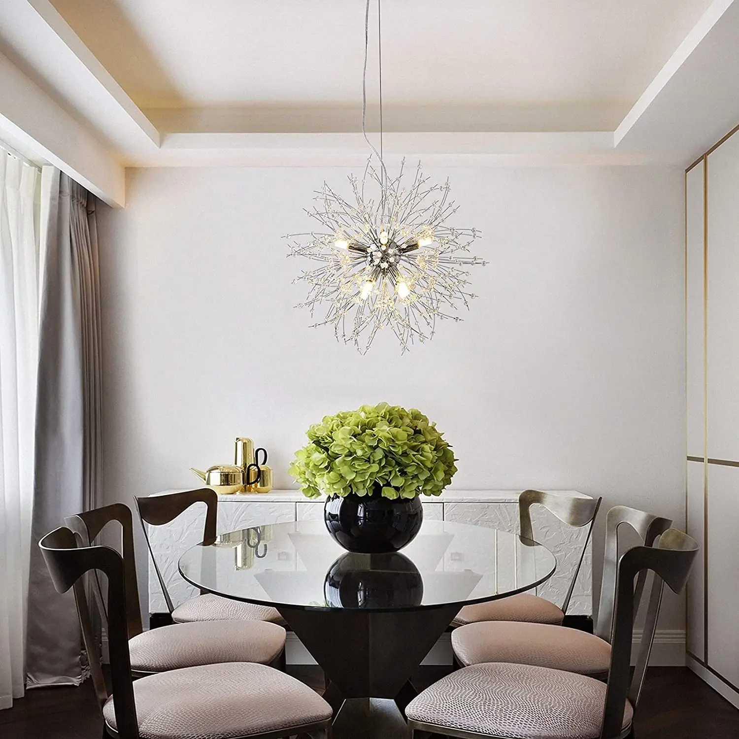 LED Light Fixture K9 Crystal Sputnik Chandelier Lighting Pendant Lamp For Bedroom Kitchen room bathroom