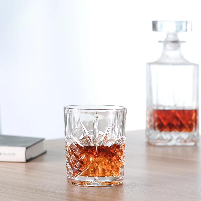 wholesale bulk order diamond crystal design whiskey glasses tumbler