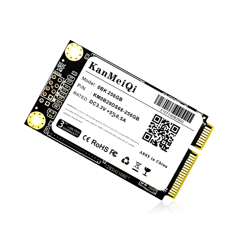Kanmeiqi оптовая продажа с фабрики, mSATA SSD жесткий портативный большой емкости металла высокой скорости для ноутбука OEM Msata 256 ГБ 480 512 1 ТБ