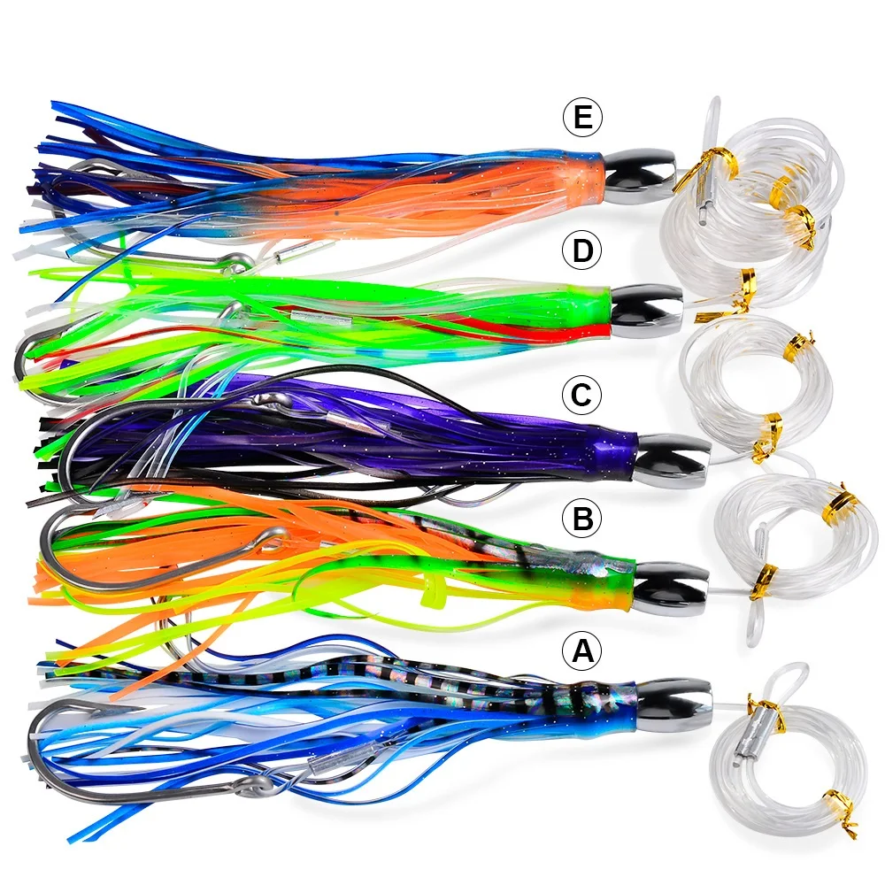 1pc 66.5g/20cm Trolling Bait For Marlin Tuna Dolphin Shark Big Game, Deep-sea Fishing Bait, Octopus Squid Skirt Trolling Lures
