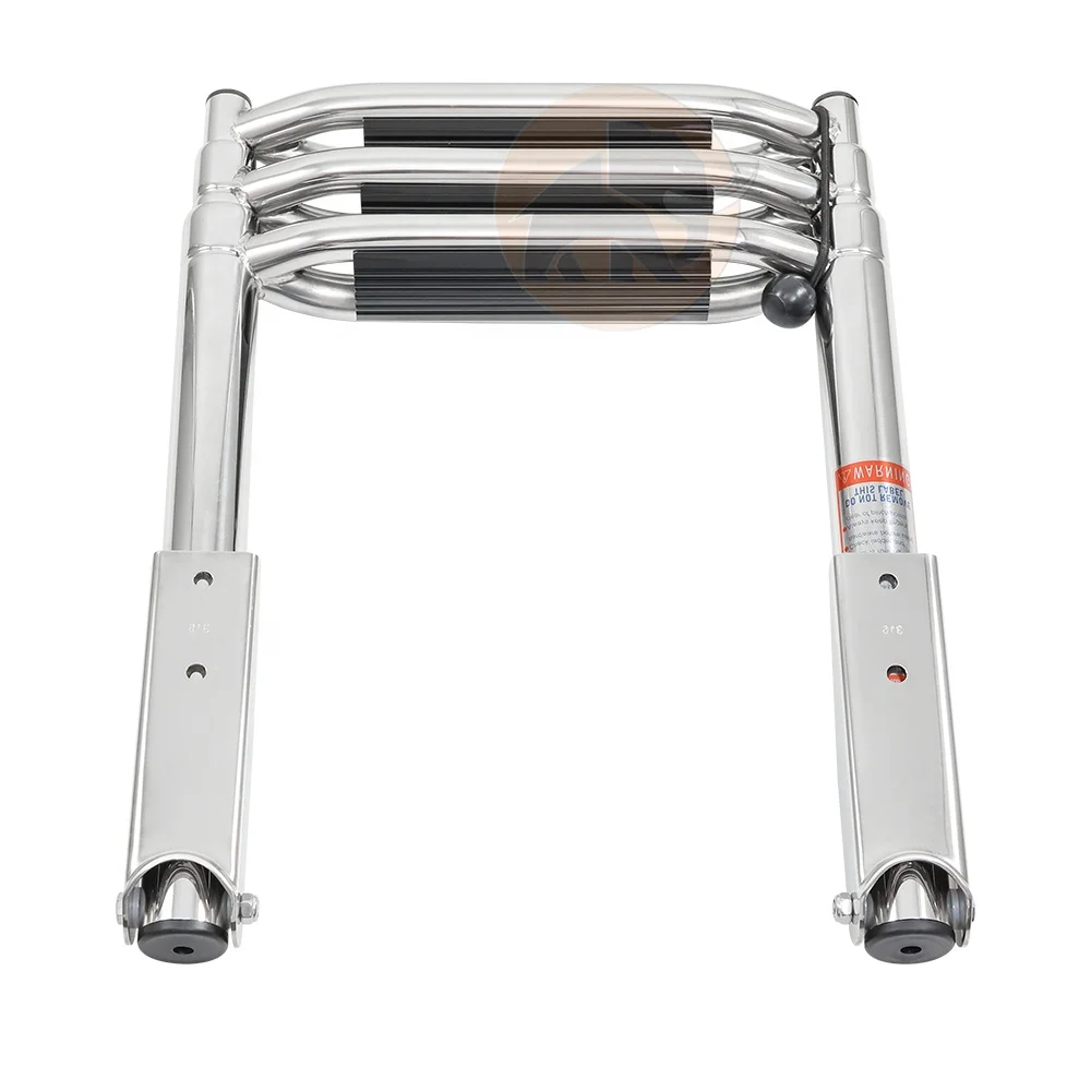 Wholesale cheap 316 Stainless Steel Telescoping 3 Step Boat Ladder