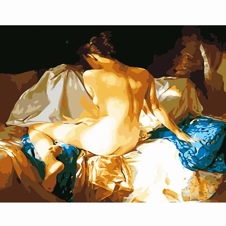 Sexy Girl Unique Style Digital Painting Decorative Canvas Painting Sexy Beauty Portrait Oil Painting By Numbers
