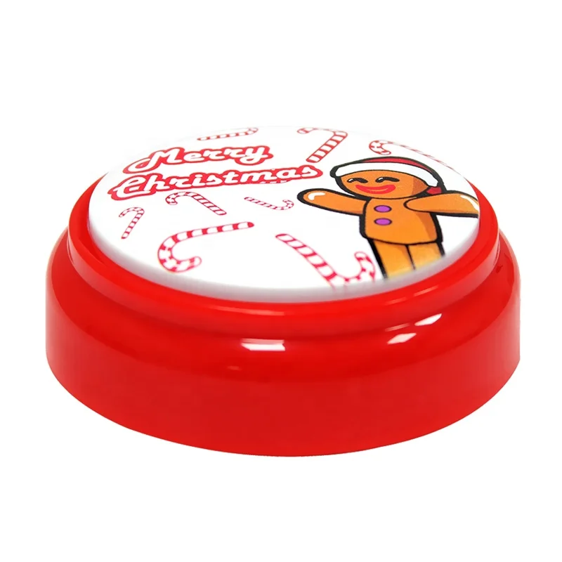 Factory Wholesale Holidays Game Buzzers Sound Buttons Music Box Christmas Ornaments Custom Sound Easy Button for Promotional