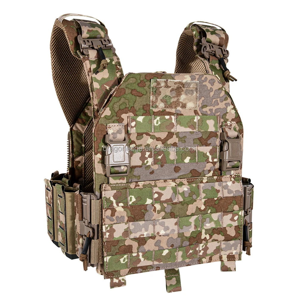 SPARK TAC 500D Nylon Tactical Plate Carrier Quick Release Molle Camouflage Vest  tactical buckle Up Assault Plate