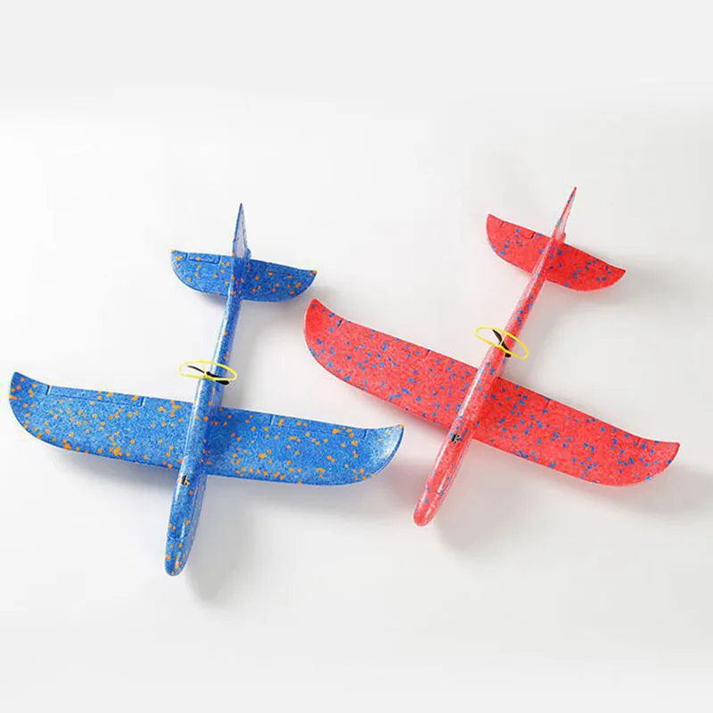 DIY Biplane Glider EPP Foam Hand Throwing Aircraft Powered Flying Plane Rechargeable Electric Model Toys For Children