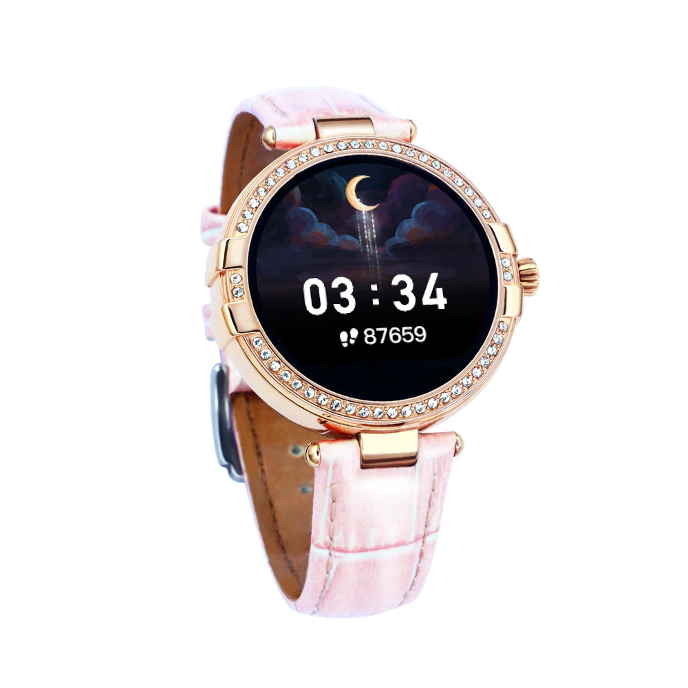 Top Selling Leather Strap R8 Waterproof Smart Watch Body Temperature Health Monitor Smart Watch For Ladies