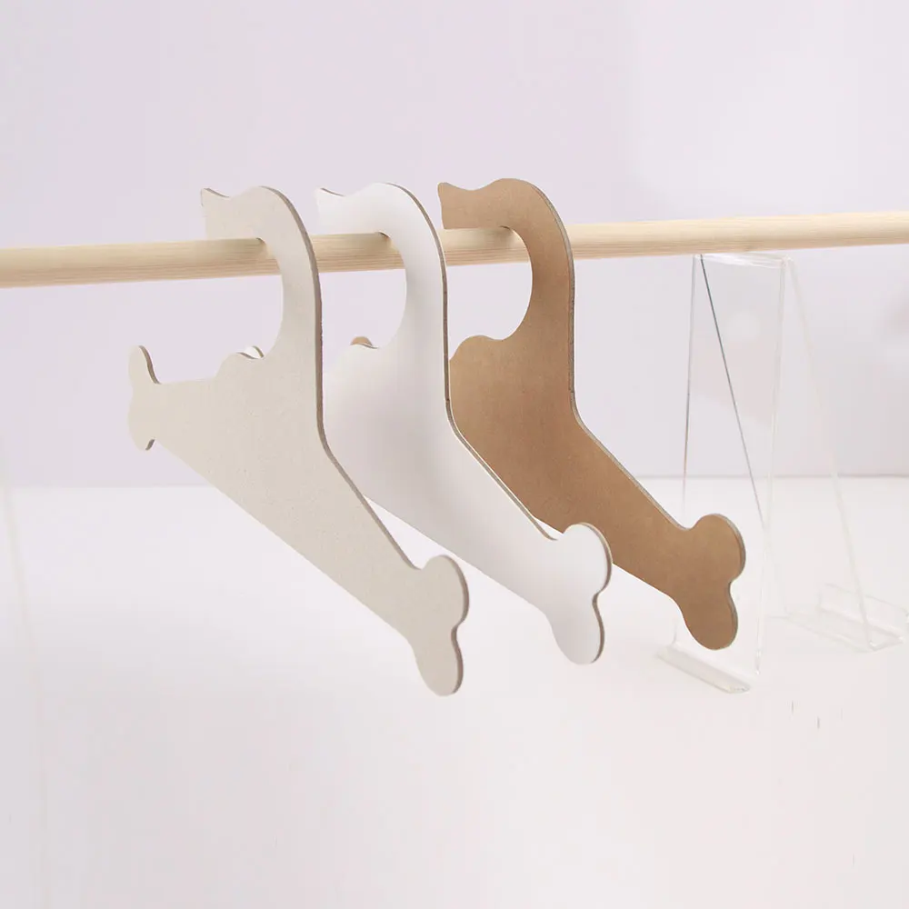 Cute design pet cardboard hanger paper animal clothing hangers customized pet dogs & cats hangers with paper cardboard