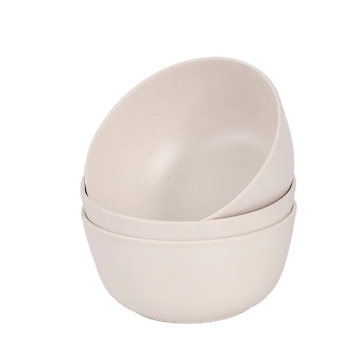 Customizable Biodegradable bamboo fiber bowl Bamboo Fiber Serving Plate Bowl for Salad and Fruit