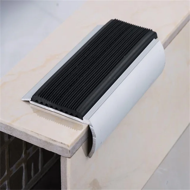 Anti Slip Aluminum Stair Nosing with LED Stainless Steel Decoration Stair Strip