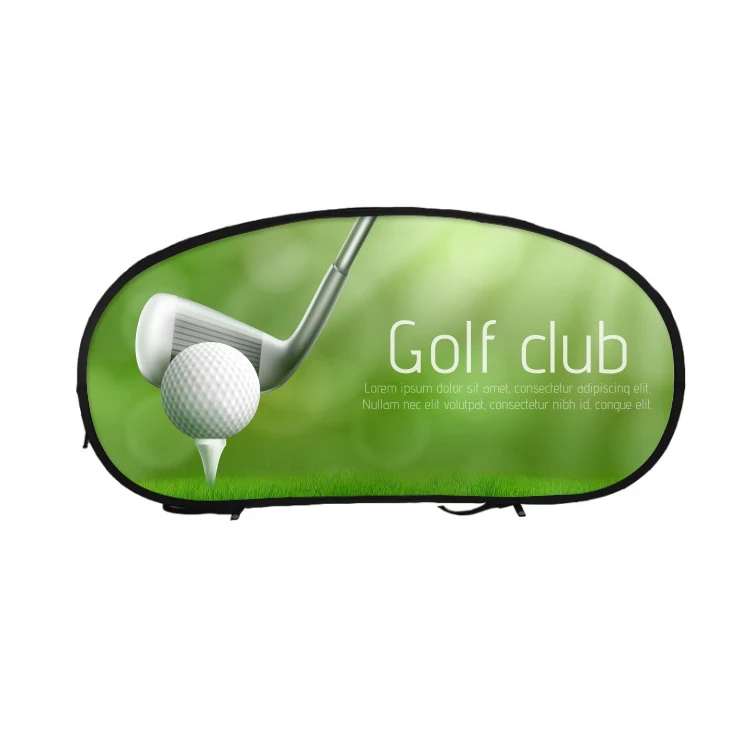 Sports Field Outdoor Pop-Up A-Frame Banner Horizontal Oval Shape Advertising Stand