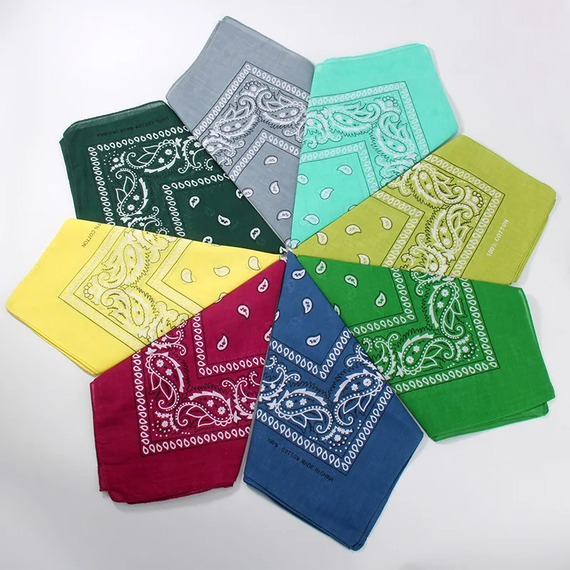 21*21inch 100% cotton square rainbow Stripe bandana both side printed rainbow pride custom logo bandana
