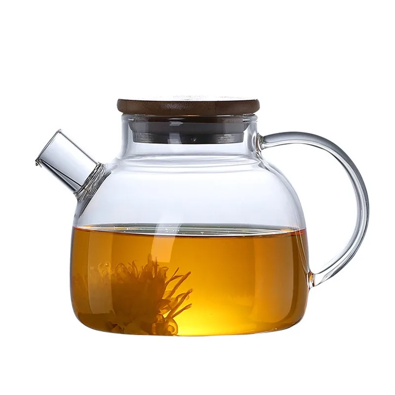 Flower Teapot High Temperature Resistant Kettle High Borosilicate Transparent Water Pots Cooling Kettle For Kitchen For Picnic