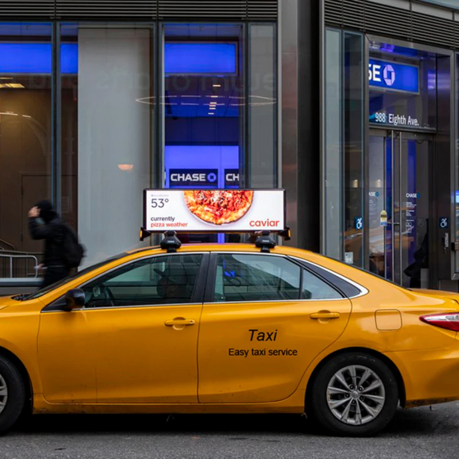 Metafit  P2.5 P3.33 Taxi Top Led Display/car Top Sign/ Led Advertising  Double Sided Car Roof Top