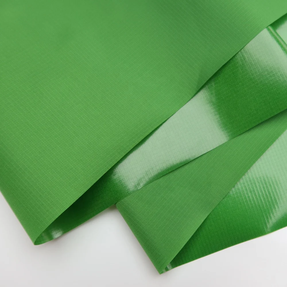 Inflatable Tpu Fabric Airtight Mesh Ripstop Green 70D Nylon Laminated TPU Outdoor Fabric