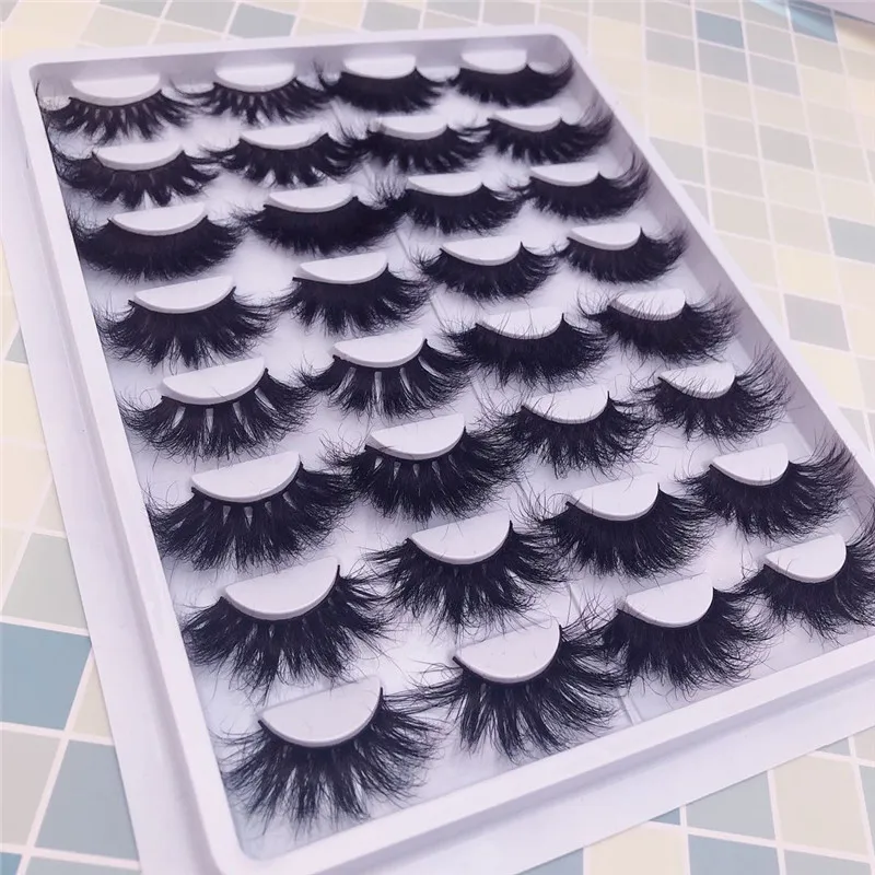 
25mm Private Label Custom Packaging Box 100% Handmade Real Mink Lashes 3d 5d False Mink Eyelashes Vendors 