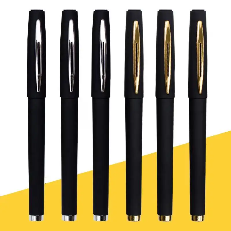 Frosted carbon gel pen 0.5mm0.7mm 1.0mm business signature pen office student examination gel ink pen