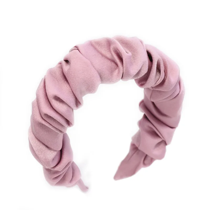 Korean hot sale pleated headband cute lady soft cloth net red all-match hair accessories women