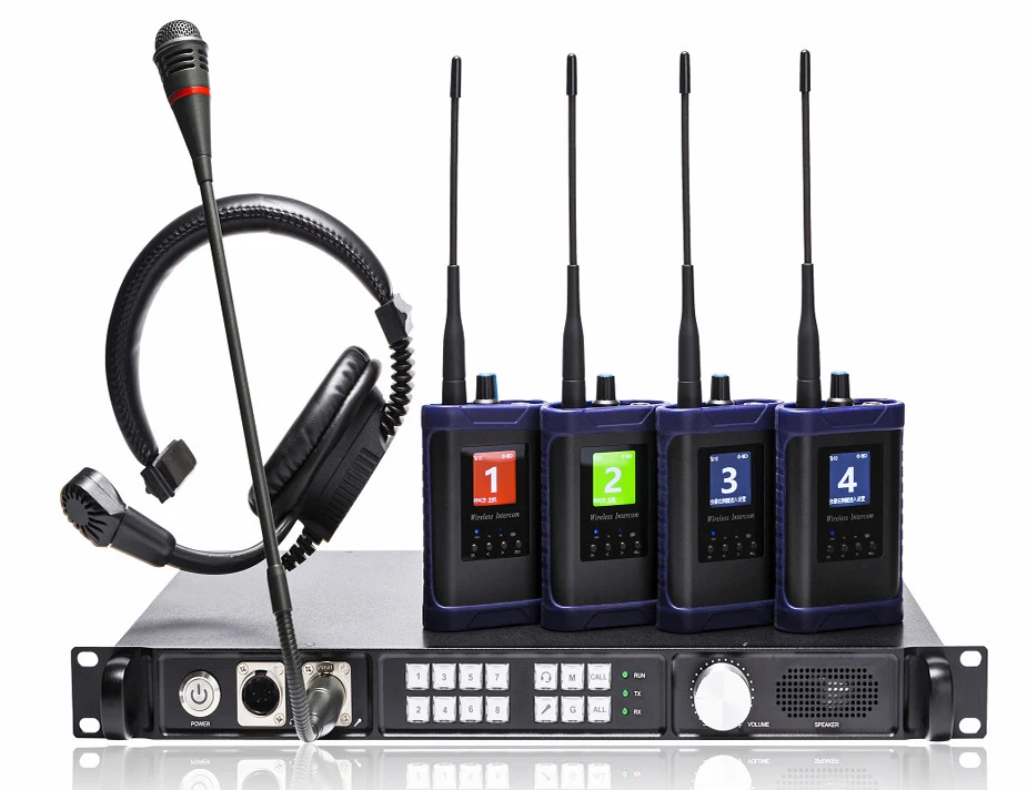 
Hairwer WIS-350 Full Duplex Wireless Intercom system for ENG EFP theater studio room TV station Professional Broadcast Intercom 