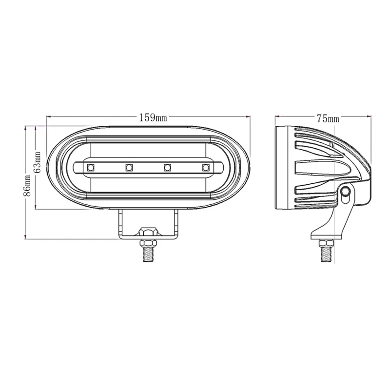 Auto Parts Bare Housing Construction 3 Inch Round Led Panel Light 50000 Hours Working Time For Truck Light System