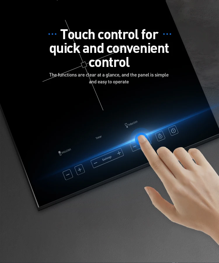 Wholesale Customization 3000W New Design Table Induction Cooker Double Vertical Burner Built In Induction Wok