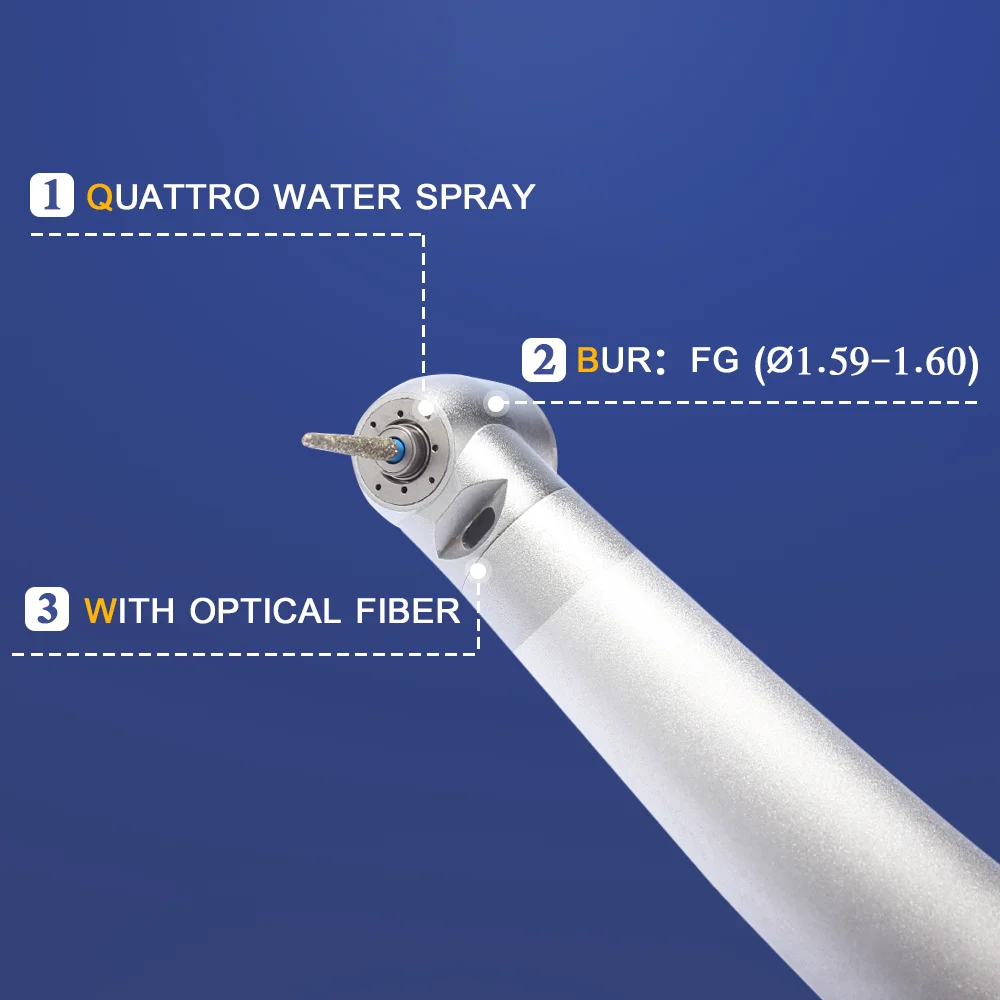 Surgical instruments dental hand piece high speed connect LED quick coupling short shank burs dental unit