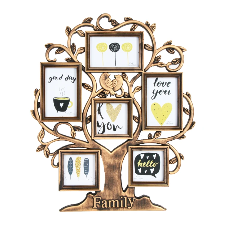 Jinnhome античный пластиковый 4x6 & 4x4 дерево дизайн фоторамка 6 открывающийся несколько настенный декоративный коллаж домашний декор