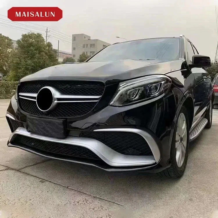 Factory Price! For Benz ML Class W164 Old to New GLE63 AMG bodykit front rear bumper hood side skirt headlamp taillights