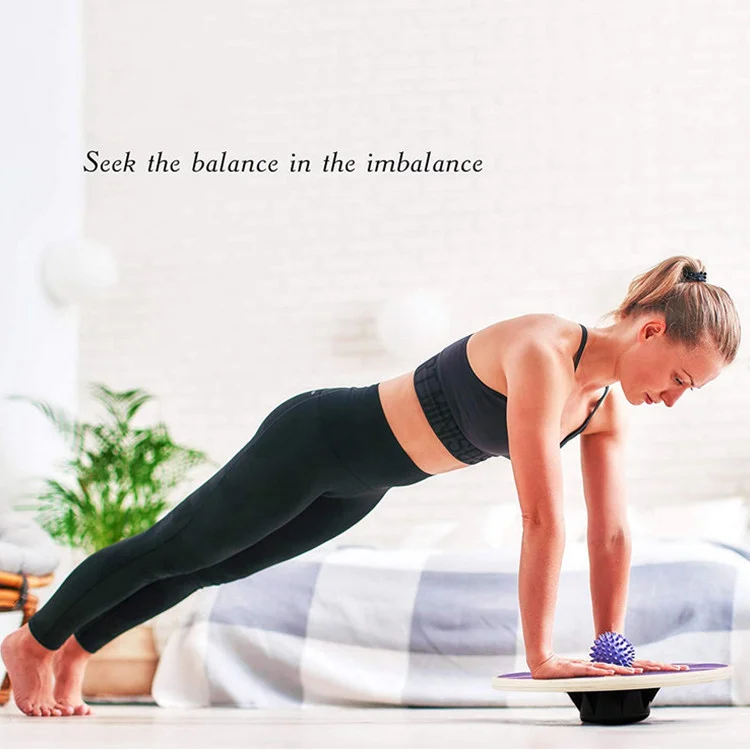 Лидер продаж Amazon, оптовая продажа, фитнес-тренировка, Йога, упражнения, деревянный воблер, балансировочная доска
