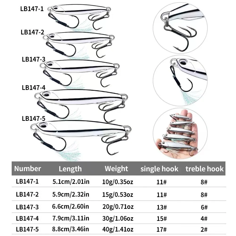 Fishing Accessories Lead fish Jigging Fishing Artificial bait pumping Lure bait  Lead Hook Fishing Gear