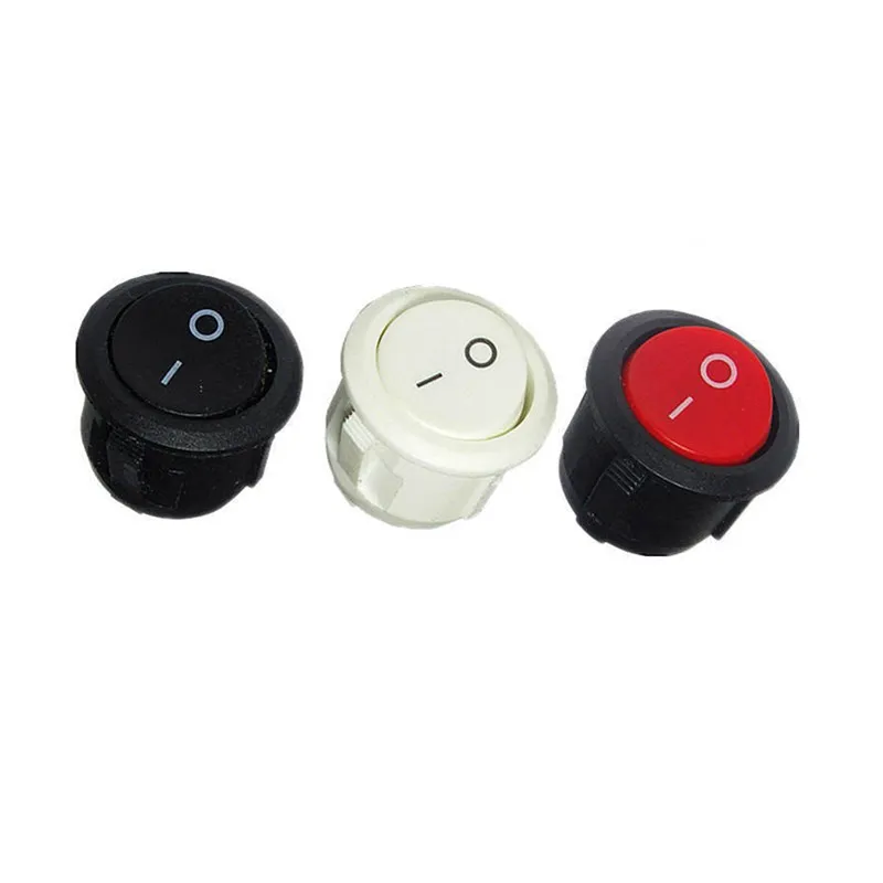 KCD1-105 Red Black  20MM  Round Rocker Toggle switch Push Button Switch