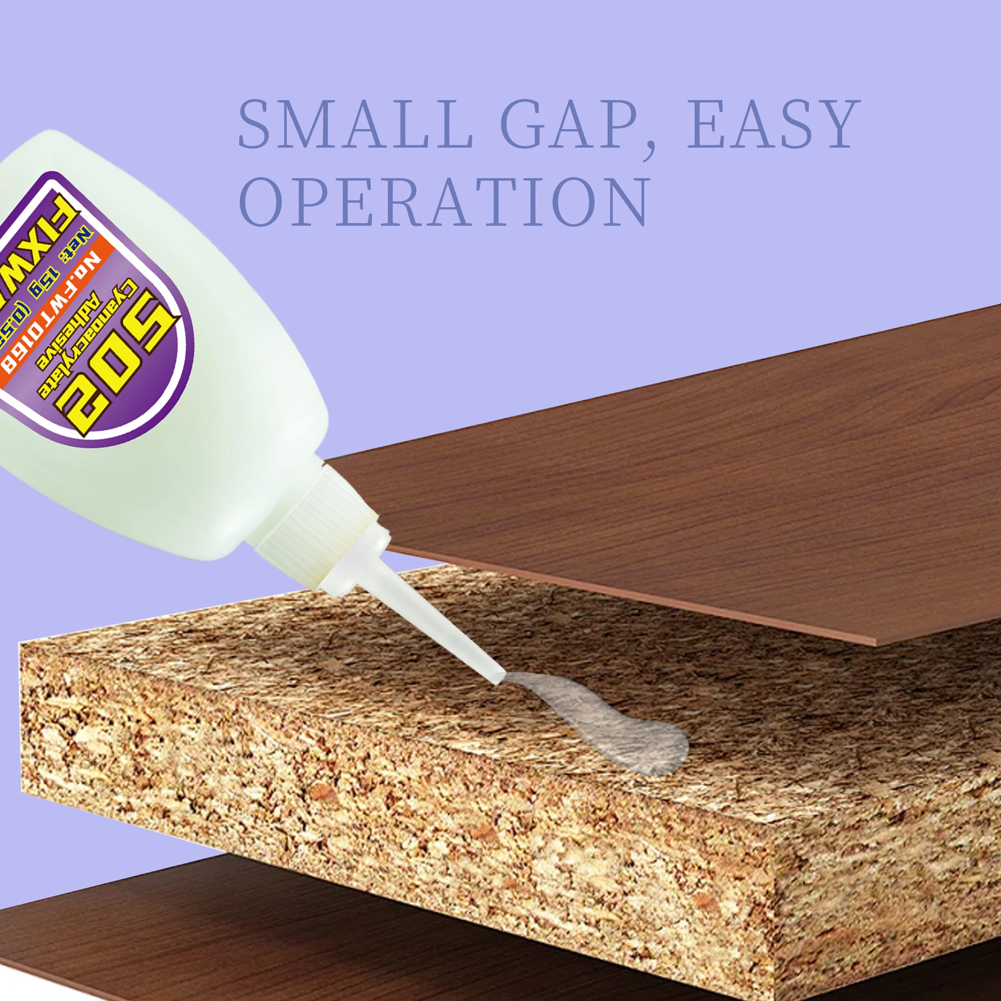 50G Instant Quick-drying FIXWANT 502 Super Glue Cyanoacrylate Adhesive Leather Rubber Wood Metal Strong Bond Liquid Glue Tool