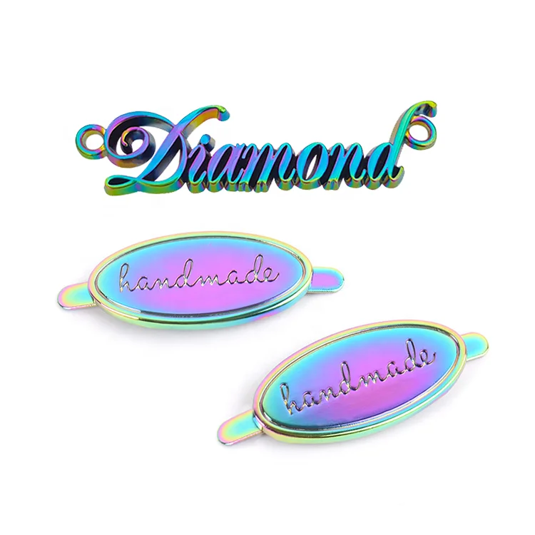 Custom Metal Tag  Zinc Alloy label brand name plate for clothing