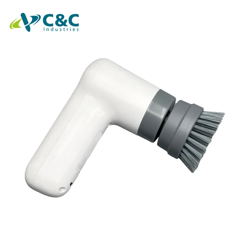 Handheld Electric Cordless 4 Replaceable Brush Heads Waterproof IPX7 Spin Scrubber Brush for Household Cleaning
