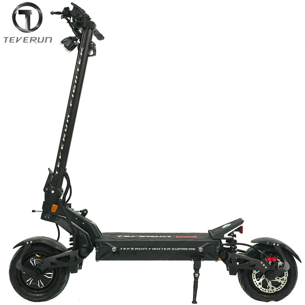 2024 Teverun Fighter Supreme Ultra 72V 60Ah SK Battery Dual Motor 8000W Top Speed 105km/h 11inch Tubeless Tire Teverun Scooter